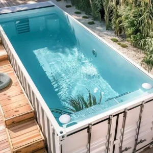 Factory Custom Shipping Container Swimming Pool Manufacturer Steel Frame Above Ground Pool Outdoor Modular Swimming Pool OEM