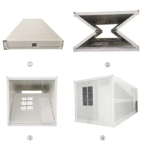 Factory Customized Outdoor Warehouse Workshop Garden Prefab Container Garden Car Shed Garage Shelter House With Door Roller