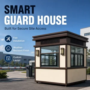Factory Customized Security Guard House Mobile Guard House Built in Electrical Equipment Out Door Access Control