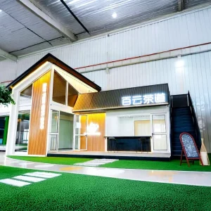 Factory Design Prefabricated Container House for Milk Tea Coffee Shop with 3D Model Design Total Project Solutions