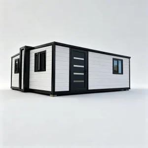 Factory Direct 20ft Double Wing Expandable Container House Prefab Folding Home Full Bathroom Kitchen School Bedroom Living Room