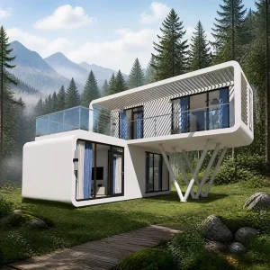 Factory Direct China Two Storey Modular House Prefab Double Story Building for Project Office Staff Accommodation