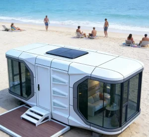 Factory Direct Durable Steel Structure Luxury Prefab House Solar Powered Eco Friendly Design for Bedroom Bathroom Outdoor Use