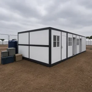Factory Direct Foldable 40ft Prefab Emergency Shelter Collapsible Insulated Steel Structure Container House