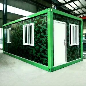 Factory Direct Low Cost Pitched Roof Container House 1Bed 1Living Room Insulated Prefab Home for Construction Camp Family Living