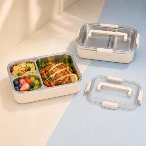 Factory Direct Removable 304 Steel Tray 1000ml 3 Compartment Dishwasher Safe Kids School School Lunch Box for Children