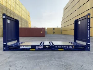 Factory Direct Sale Durable Steel Frame ISO Certified 20ft Flat Rack Shipping Container for Sea Rail Intermodal