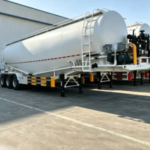 Factory Direct Sale Steel Transport Trailer 45CBM RHINOSTRONG Cement Transport Trailer Leaf Spring High Quality tank Trailer