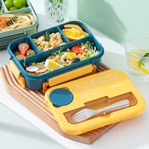 Factory Low MOQ BPA Free Food Grade Plastic Lunch Box Student Portable Food Container Storage Box Outdoor Bento Box