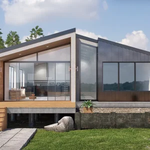 Factory Modern Assembled Modular 1 2 Bedroom House with Wooden Step Cabin for Forest