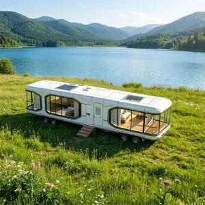 Factory Modular Luxury Prefab Steel Smart Tiny Space Capsule Home Prefabricated Capsule Room Hotel Capsule House