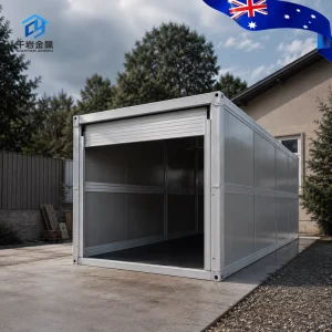 Factory Movable Foldable Container Garage Galvanized Steel Prefab Carport for Home Parking and Storage Use
