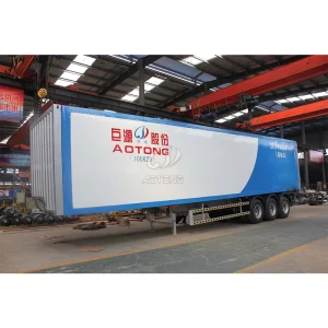 Factory New 40ft 53ft Steel Van Semi Trailer 3 Axles Closed Container Van Box Cargo Semi Trailer Truck Trailer