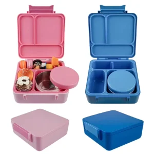 Factory OEM Plastic Lid 1800ml Leak-Proof BPA Free Easy Open One Clip Portable 4-Compartment Dishwasher Safe Soup Bento Box