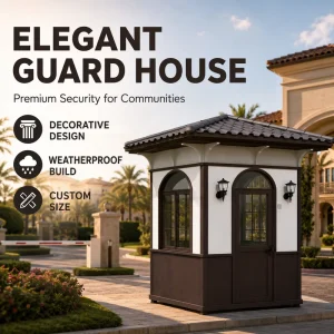 Factory Outdoor Mobile Prefab Portable Guard House Built in Sandwich Panel for Community Factory Use