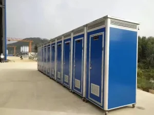 Factory Outlet Luxury Prefabricated Mobile Portable Container Toilet Sandwich Panel Eco Friendly HDPE Construction 2 Year