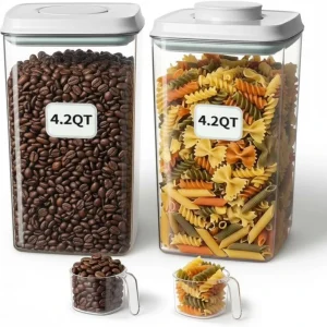 Factory Plastic Airtight Food Storage Containers Set with Lids, 4L, BPA-Free, Stackable