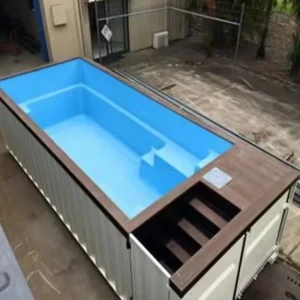 Factory Prefab 20ft 40ft Yugong Shipping Container Swimming Pools with Spa Acrylic Window for Outdoor Use in Mall & School
