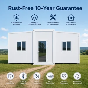 Factory Prefab Houses 2 Room Villa Frame Steel EU AU USA Standard Expandable Tiny Portable Modular Prefabricated Container House