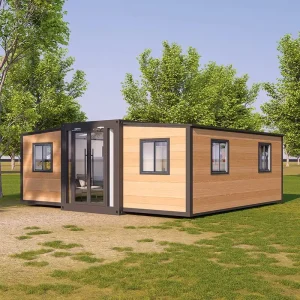 Factory Price 40ft Prefab Modular Folding Expandable Container Houses Steel Sandwich Panel 30-40 Year Lifespan