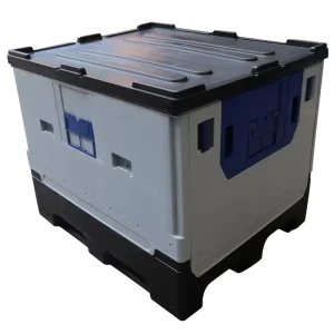 Factory Price Australian Standard Large Volume 720L Foldable Plastic Pallet Boxes Mega Bin With Lid
