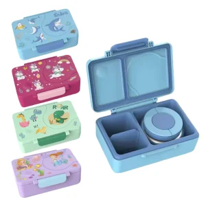 Factory Price Portable Bento Lunch Box with Thermos Leak Proof Microwaveable Food Storage Container for Kids and Adult