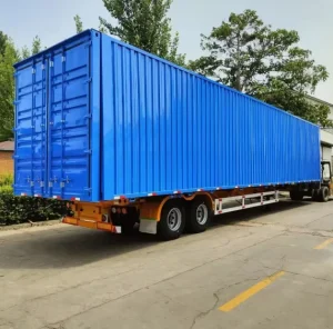 Factory Price a Van Box Trailer Flatbed Container Semi Trailer for Carry Goods and Cargo