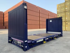 Factory Provide Corrosion Resistant Space Saving 20ft Flat Rack Shipping Container for Warehouse Logistics