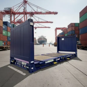 Factory Steel Flat Rack Cargo Container 20ft