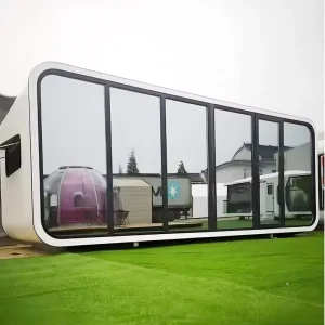 Factory Supply Customized Modular Living Villa Dining Prefabricated Office Building Outdoor Prefab House Waterproof Apple Cabin