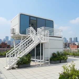 Factory Supply Premium Eco friendly Waterproof Fast Install Modern Design Apple Cabin with Bathroom Prefab Greenhouse Houses