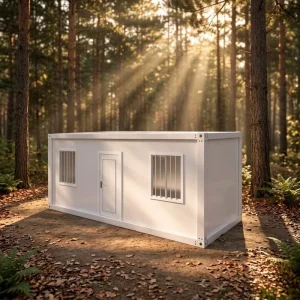 Factory Supports Customization of 20-40 Foot Prefabricated Container Houses Made of Rock Wool Sandwich Panels and Steel