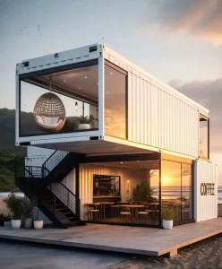 Factory Vacation Luxury Mini Container Home Durable Waterproof Eco Friendly Light Steel Container Housing
