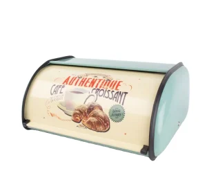 Farmhouse in Stock Blue Metal Bread Container Keeper Box Holder Bread Box Customizable Stickers for Kitchen Countertop Bakery