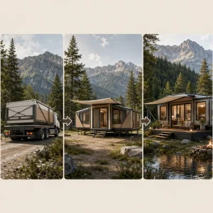 Fast Assembly Expandable Modular House Complete Kitchen Bathroom Foldable Container Villa for Vacation Rental