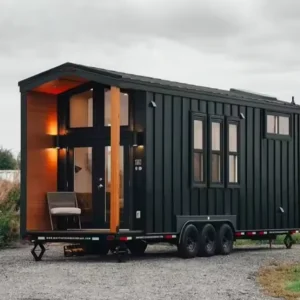 Fast Build Tiny Mobile Home On Wheel Light Steel Trailer House