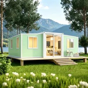 Fast Erection 20ft Prefabricated Folding House Expandable Holiday Homes Modular Living Cabin for Garden