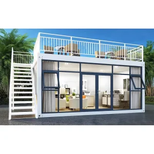 Fast Install Folding Flat Pack Steel Sandwich Panel 20ft Modular Contemporary Detachable Container House for Sale