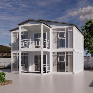 Fireproof 20ft Luxury Prefab Villa Breathable Modern Design Flat Pack Container Home for Hotel Suite Extension