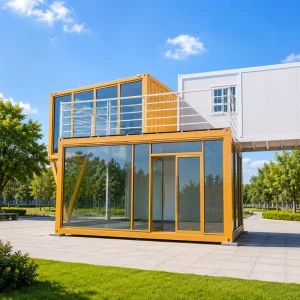 Firm Structure Fireproof Warehouse Prefabricated Luxury House Two Story Prefab Office Building Temporary Accommodation Building
