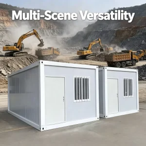 Flat Pack Bolt Worker Dormitory 20ft Prefabricated Container House with External Stairs for Mining Camp and Labor Housing