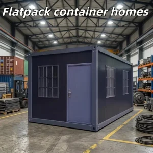 Flat Pack Breathable Sandwich Panel Prefabricated Living Container House Office Building Flat Pack Foldable Container House