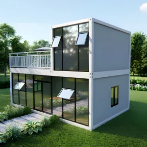 Flat Pack Container House Frame Modular Prefab Office Glass Curtain Wall Asian Style Warehouse Apartment