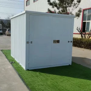 Flat Pack European Portable Storage Unit 12ft Small Foldable Stackable Prefab Breathable Fast Assembly Warehouse Container House
