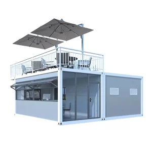 Flat Pack Industrial Contemporary Style Container Houses for School Villa Home Use Ready to Live in Coffee Bar Food Shop