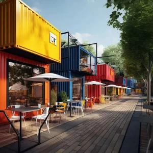Flat packed Prefabricated Mobile Store Custom Color and Size Portable Outdoor Transportation Container