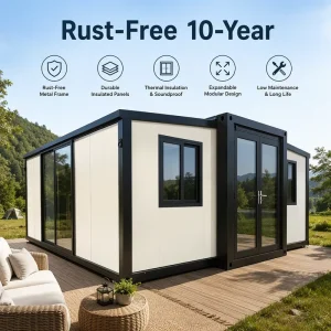 Foldable Expandable Container Home 1 2 3 Bedroom Tiny Home Airbnb Investment Portable Villa Prefab Tiny House with Kitchen