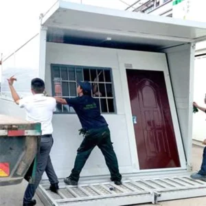 Foldable Modular Container House with Sandwich Panel Portable Office Tiny Home Steel Structure