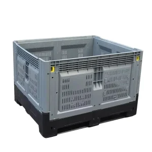 Foldable Polypropylene Frame Turnover Box with Surface 1000-2000kg Capacity Swing Design Vented Eco Friendly Stackable