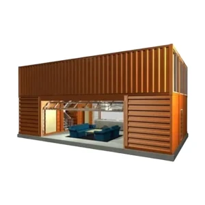 Foldable Storage Container House with Glass Sliding Door